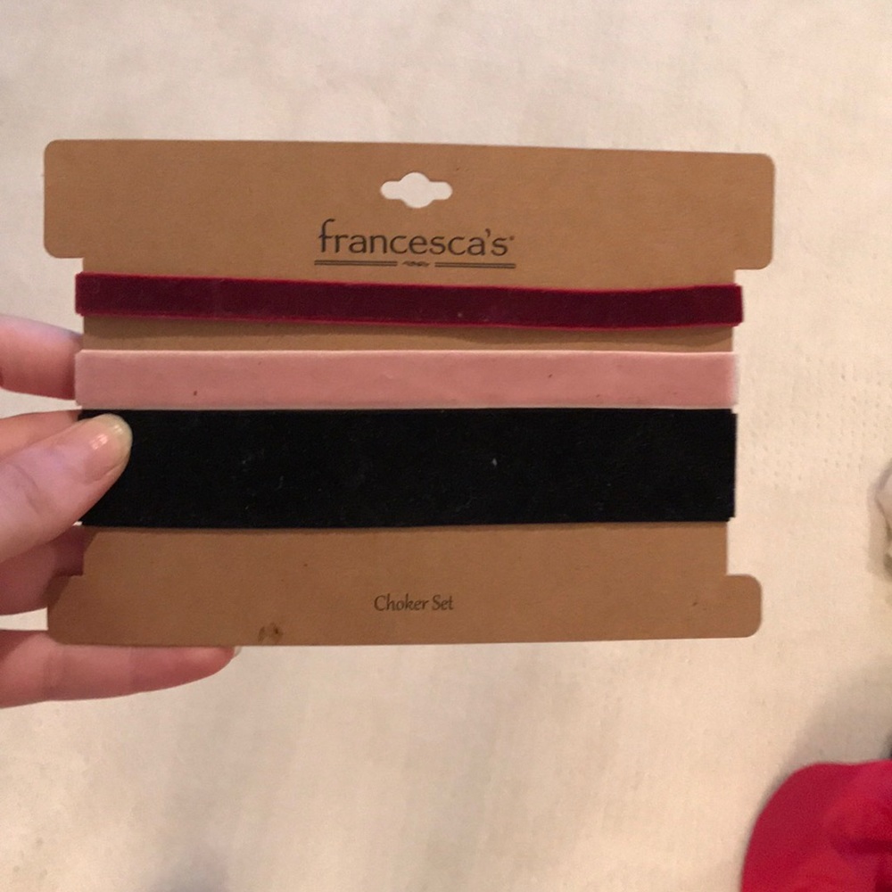 Francesca’s velvet choker set